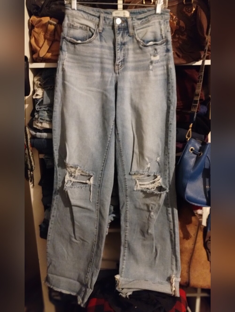 BKE 28x32 Distressed Style Slim Fit High Rise Wide Leg - Picture 16 of 16